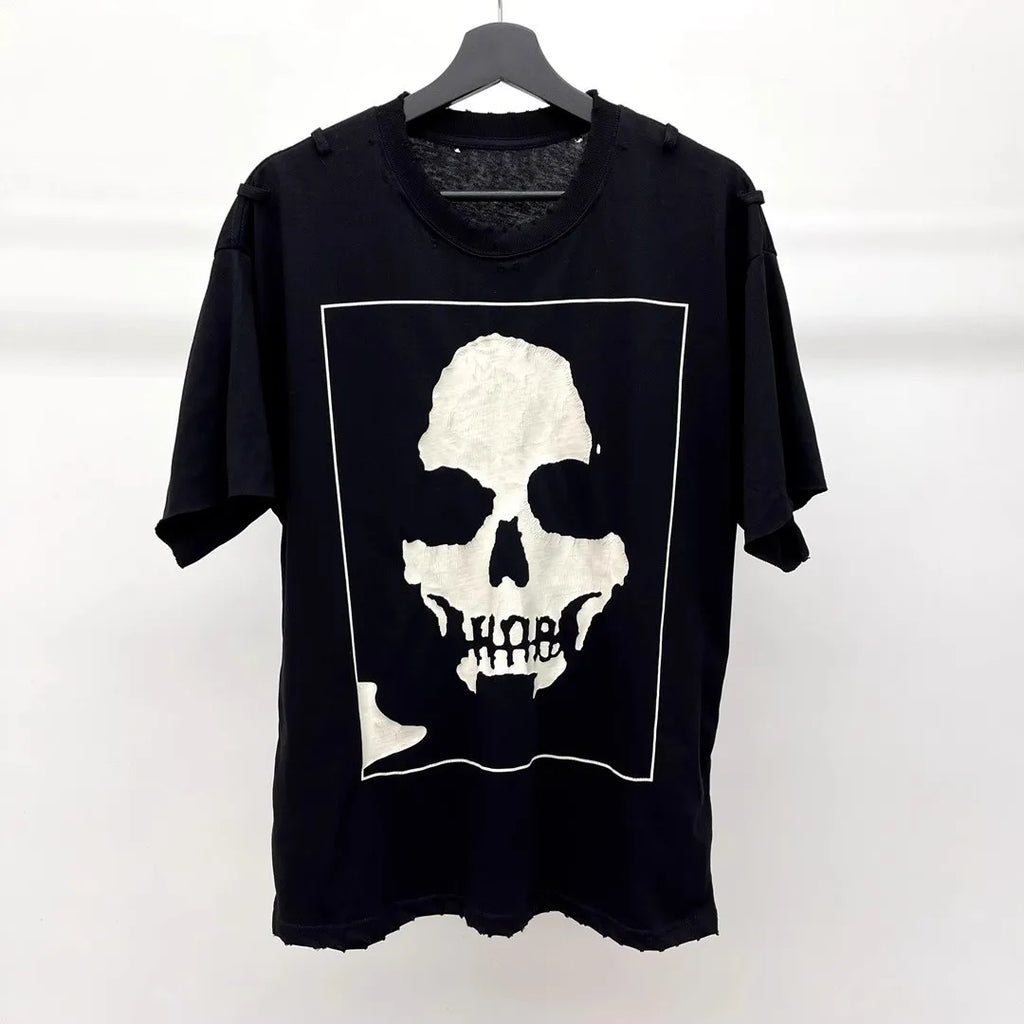 Black Skull Head Graphic Tee