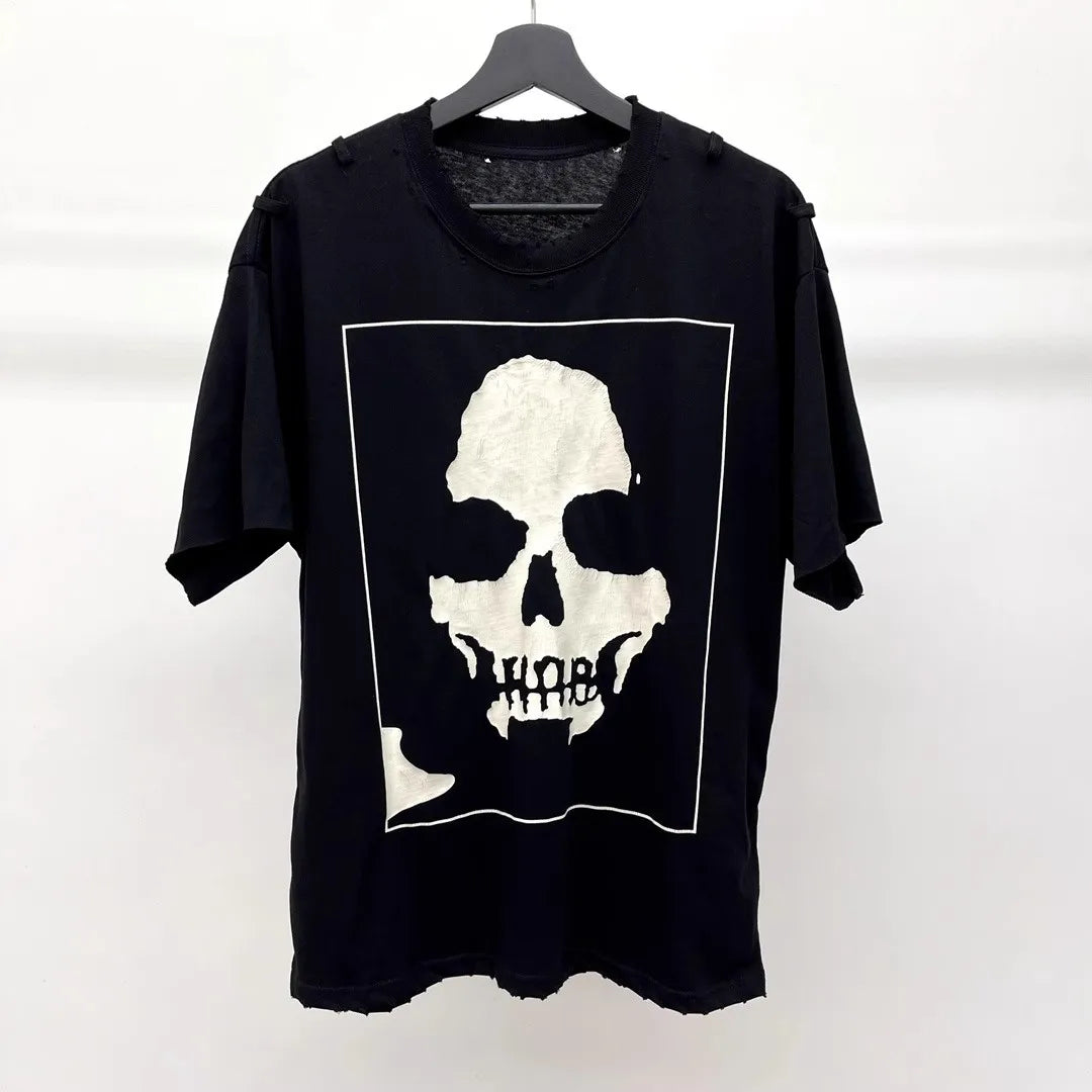Black Skull Head Graphic Tee