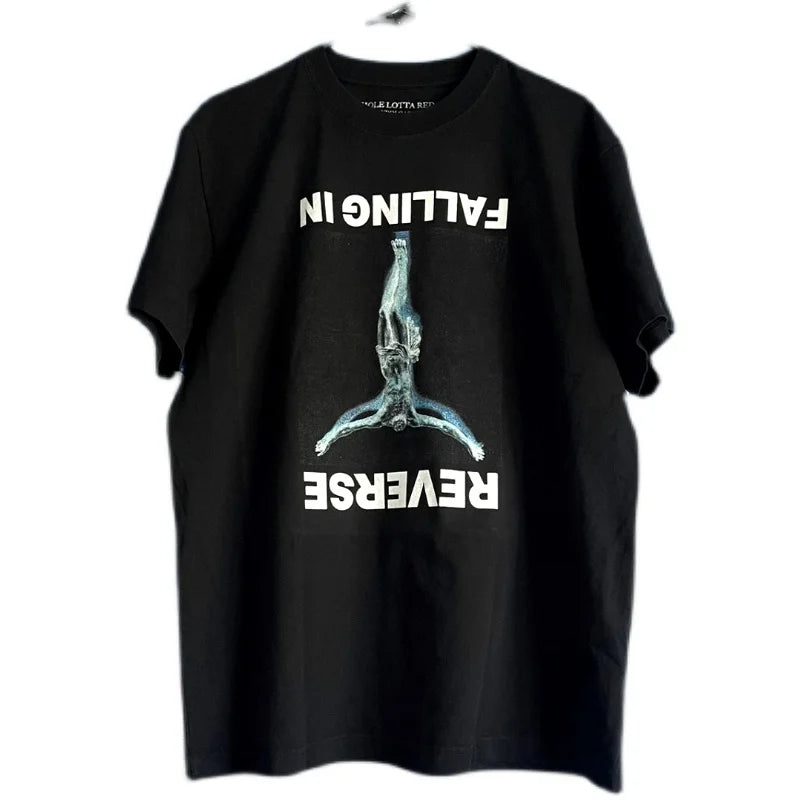Black Falling Graphic Tee