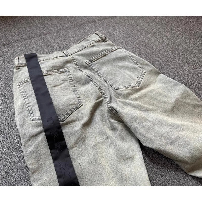 Blue Straight-Leg Jeans