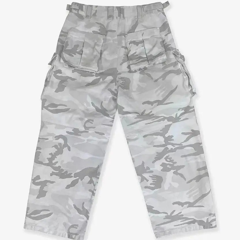 White Snow Camo Camouflage Graphic Jeans