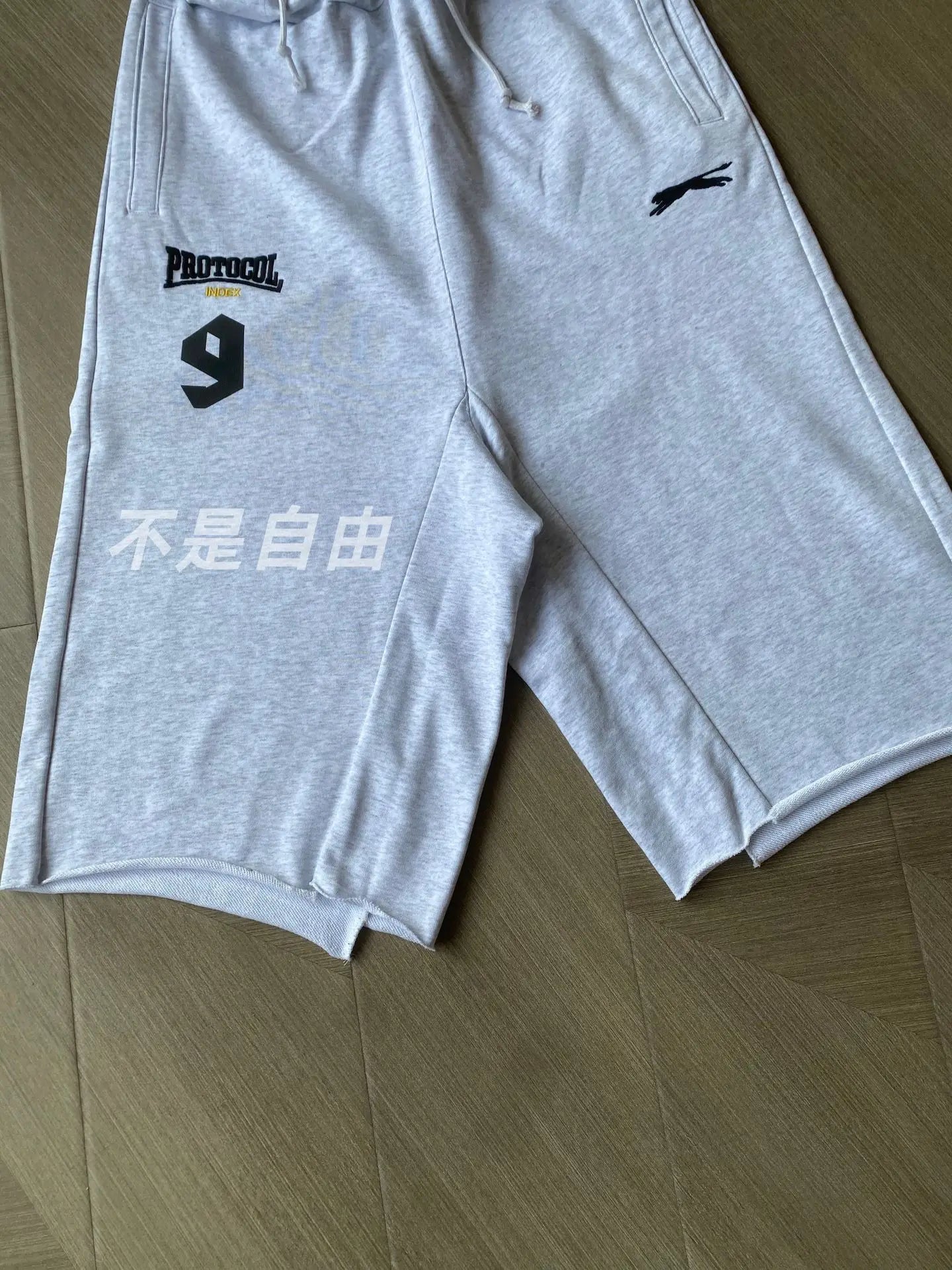 Black Statement Cargo Shorts