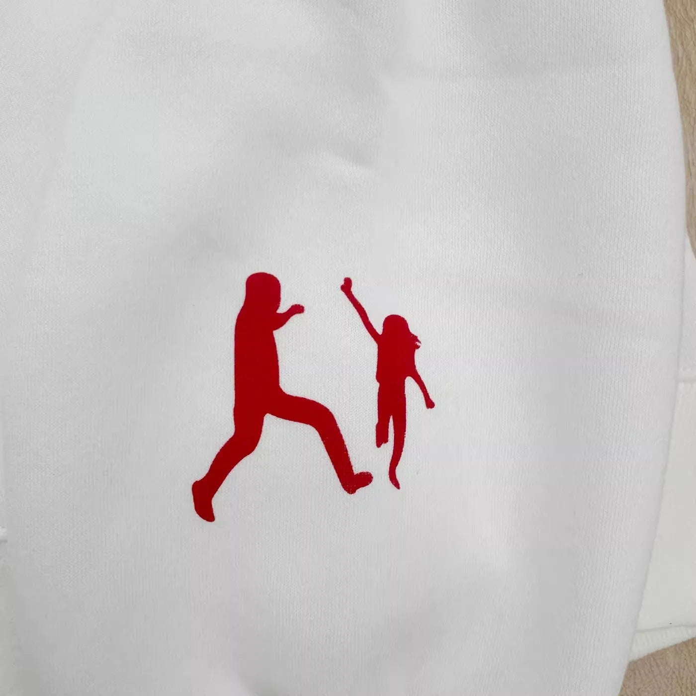 White Hot Euro Graphic Zip Hoodie