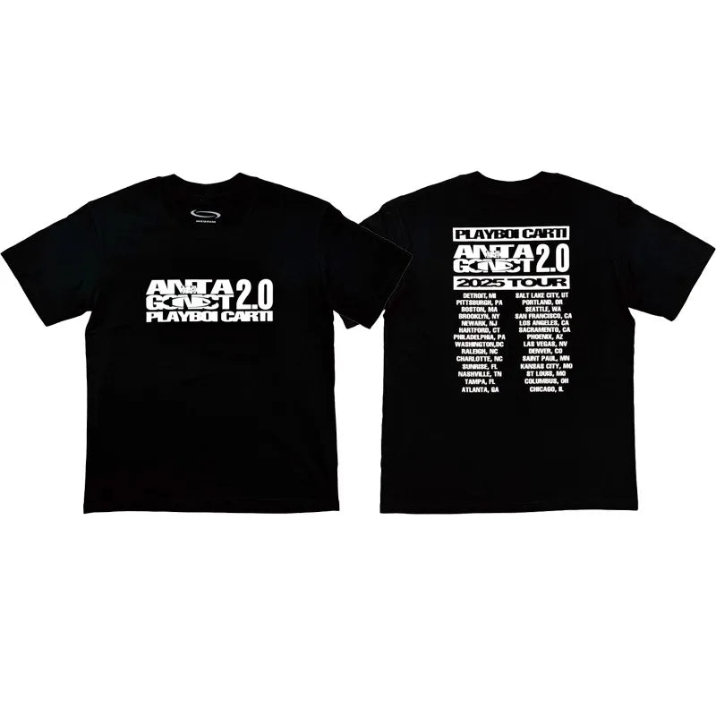 Black Statement Abstract Collage Graphic Tee