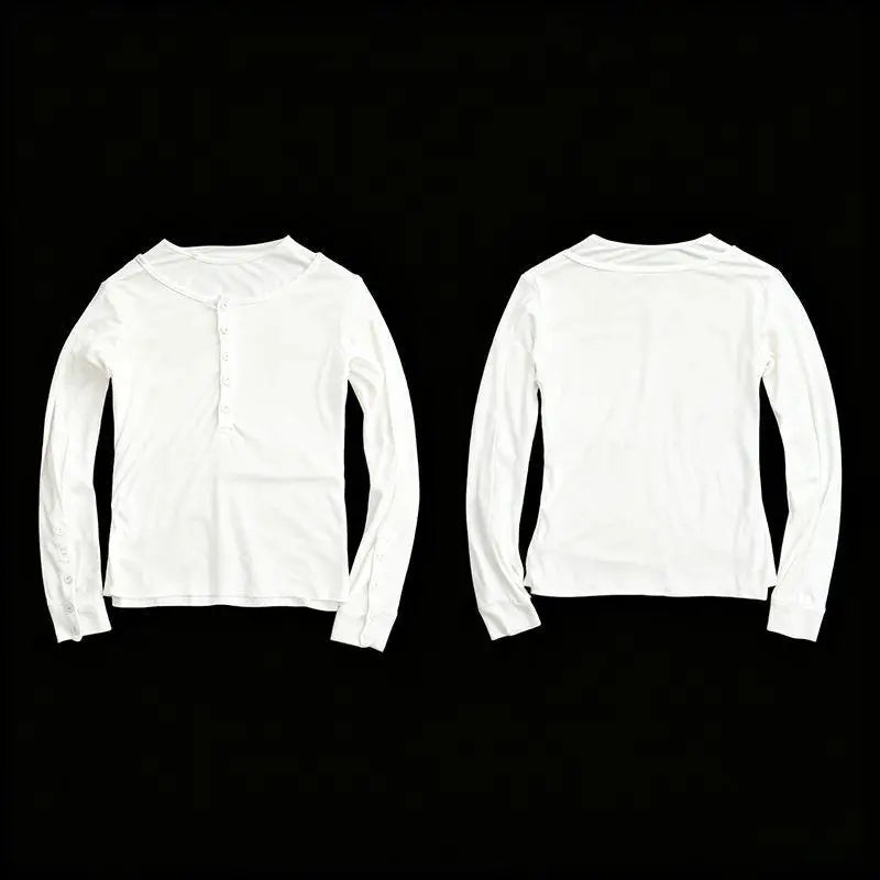 Black Double Layered Long-Sleeve Graphic Tee