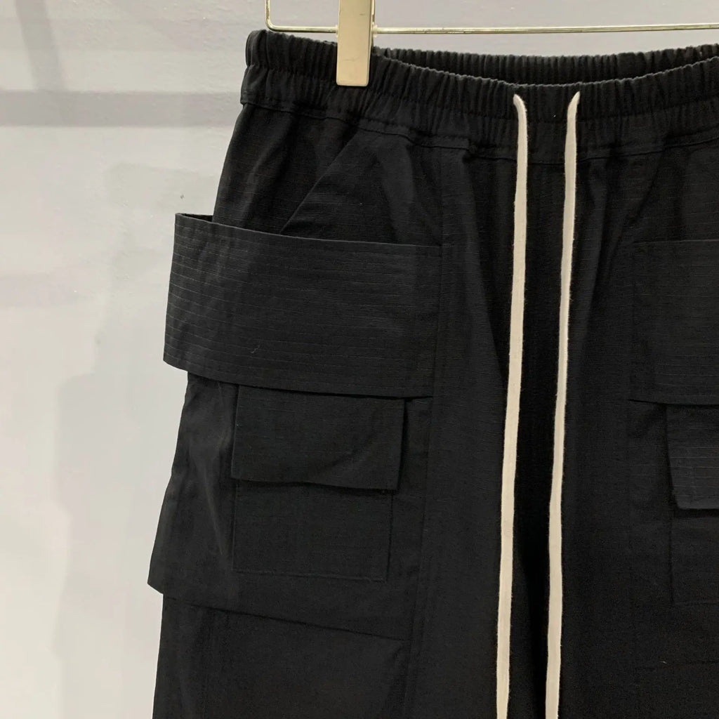 Beige Tactical Paratrooper Cargo Pants