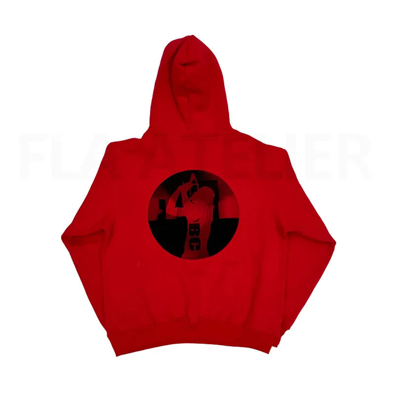 Parental Advisory Red Graphic Hoodie