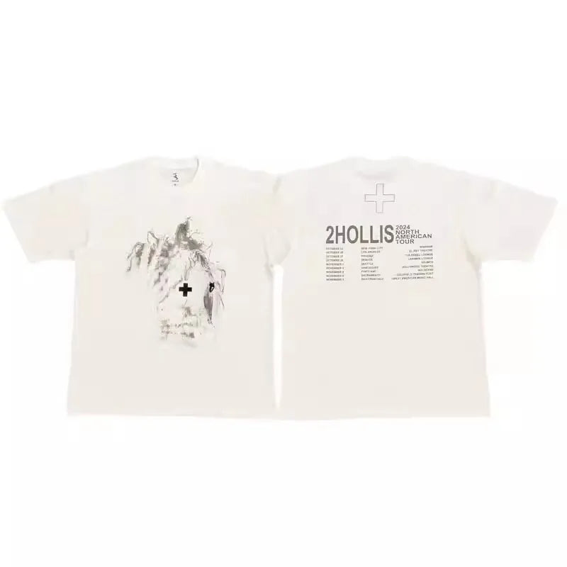 Black 2holls Single Art Graphic Tee