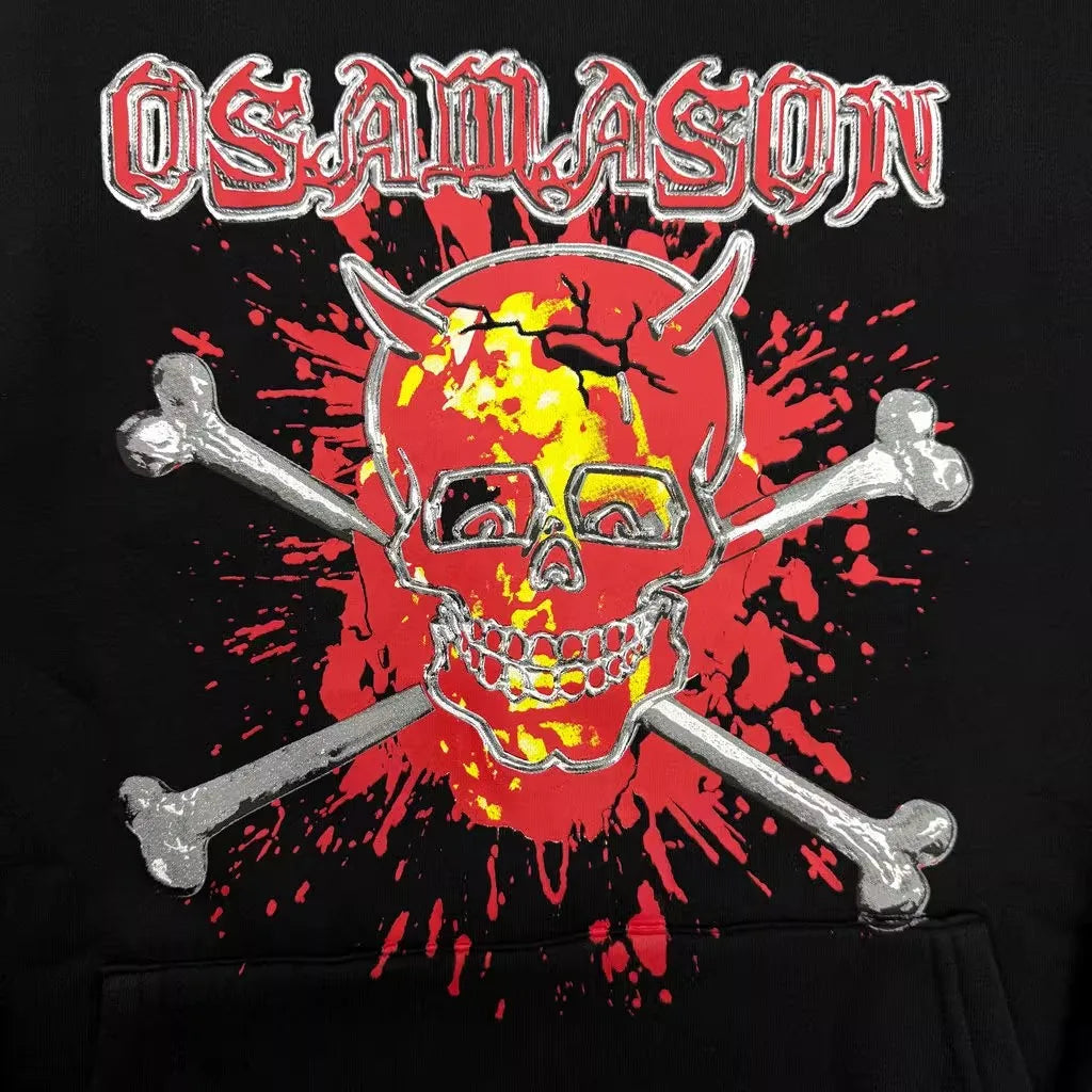 Black Skull Signed Graphic Hoodie