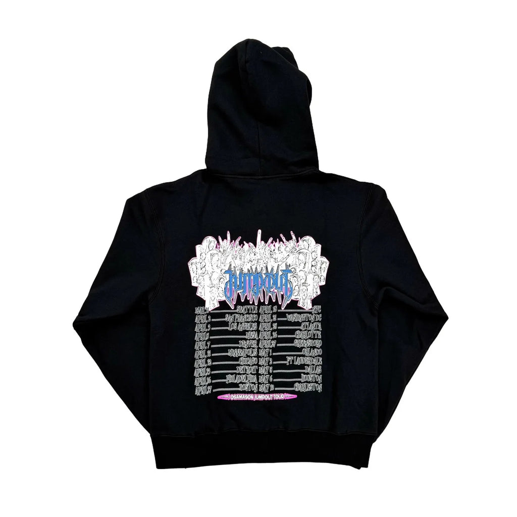 Black Jumpout World Free Graphic Hoodie