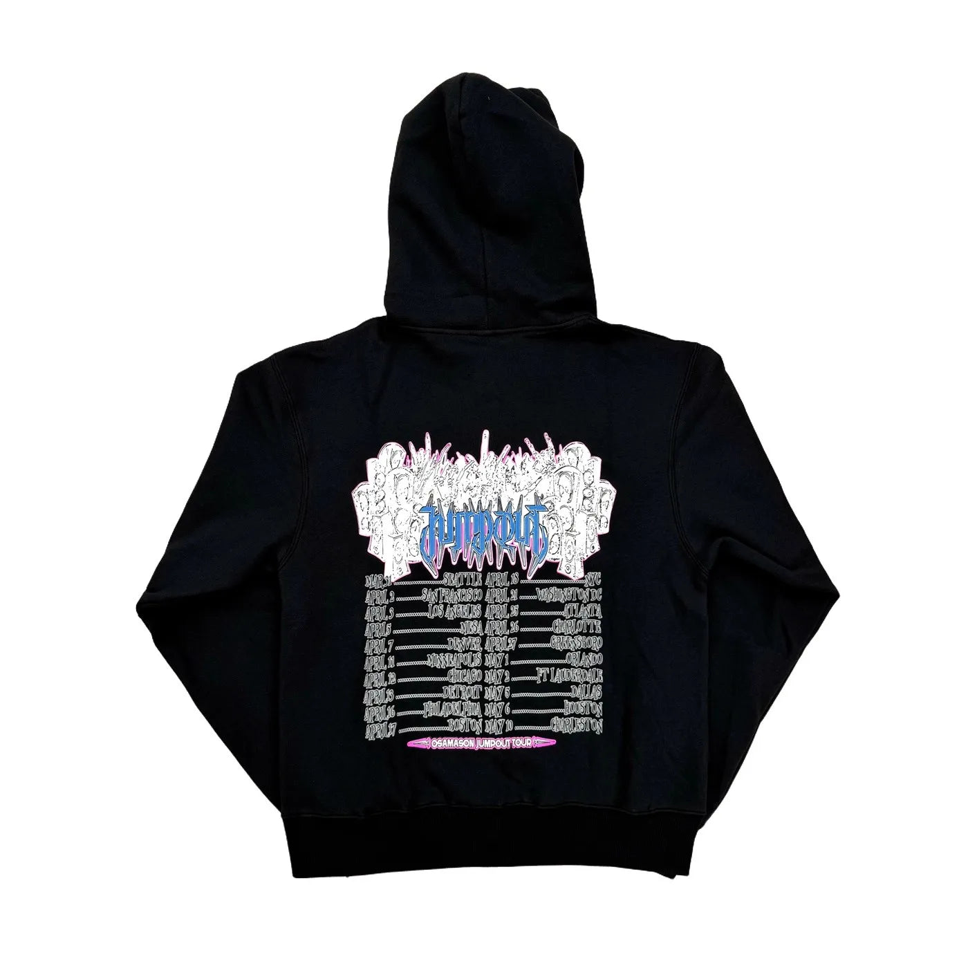Black Jumpout World Free Graphic Hoodie