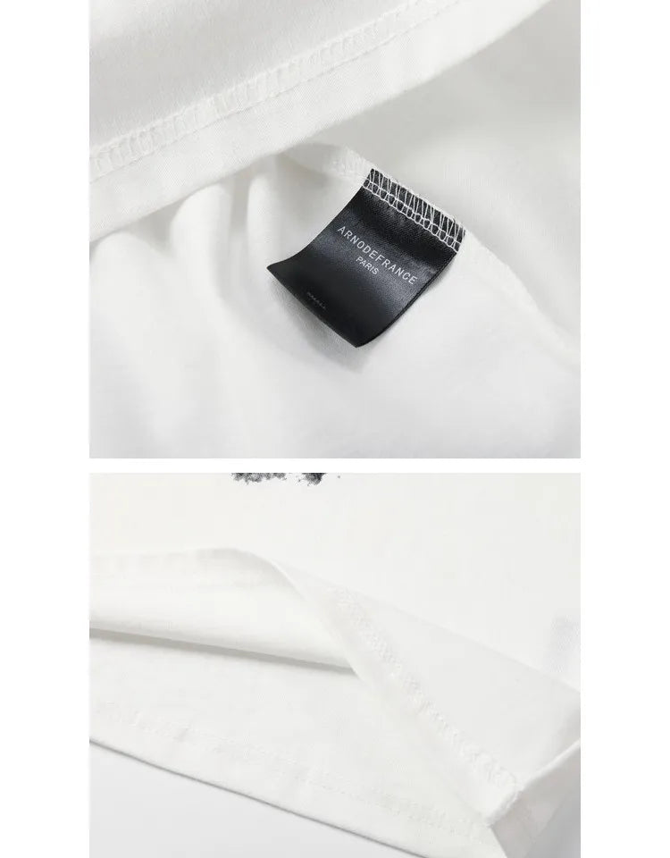 White Arnodefrance Ninja Sketch Graphic Tee