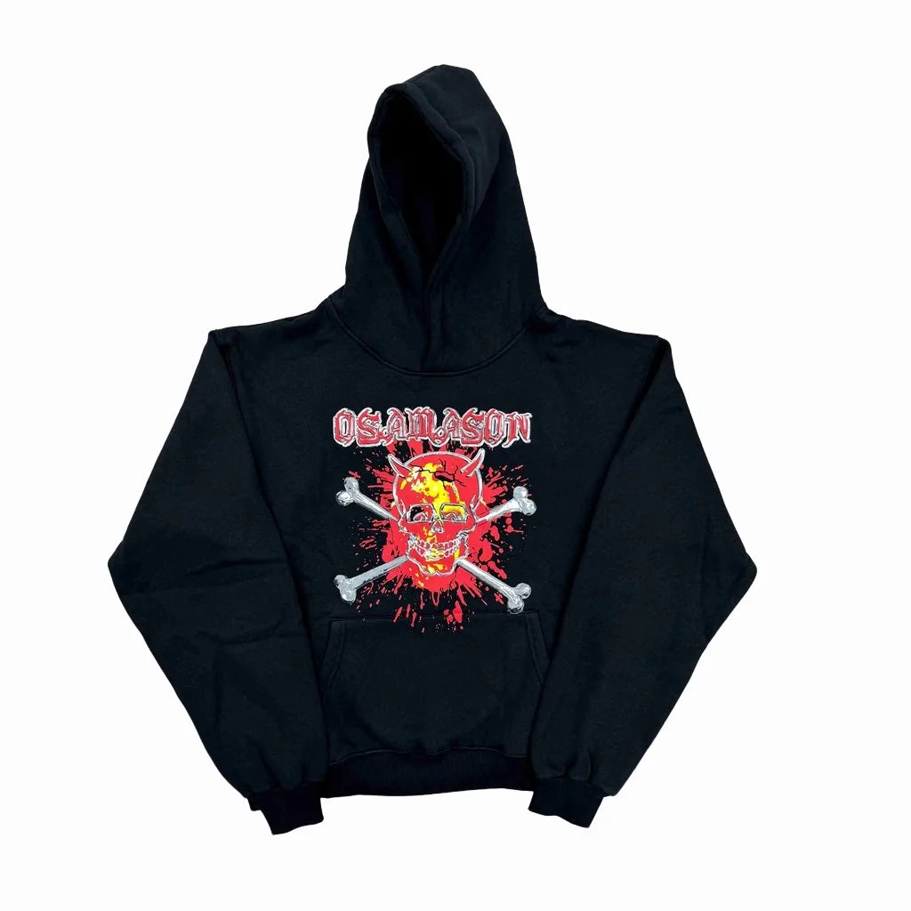 Black Skull Signed Graphic Hoodie