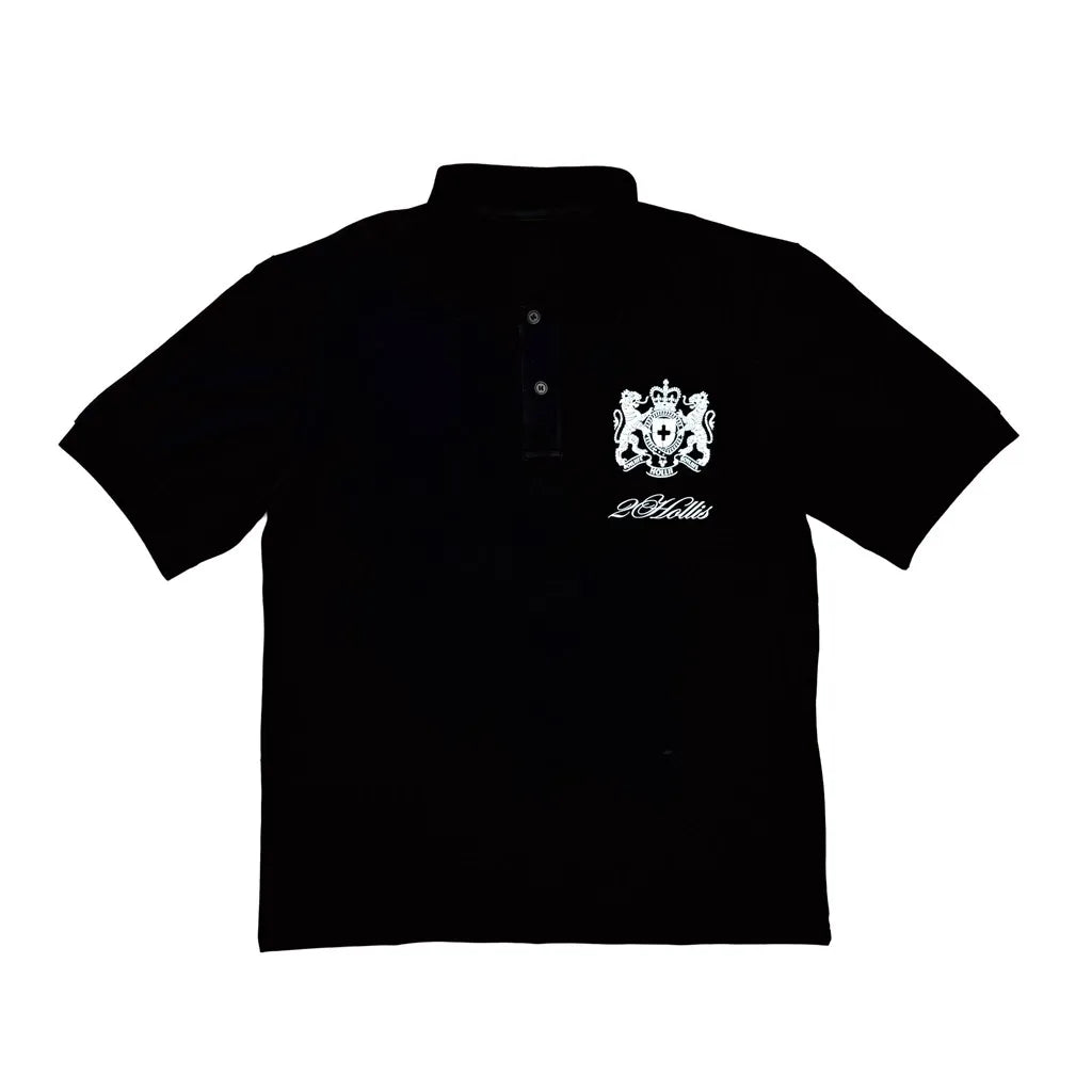 Black Statement Polo Shirt