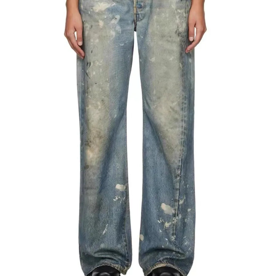 Gray Ink Anniversary Straight-Leg Jeans