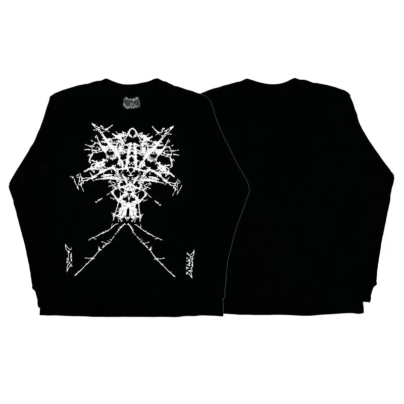 Black Statement Retro Lettering Graphic Tee