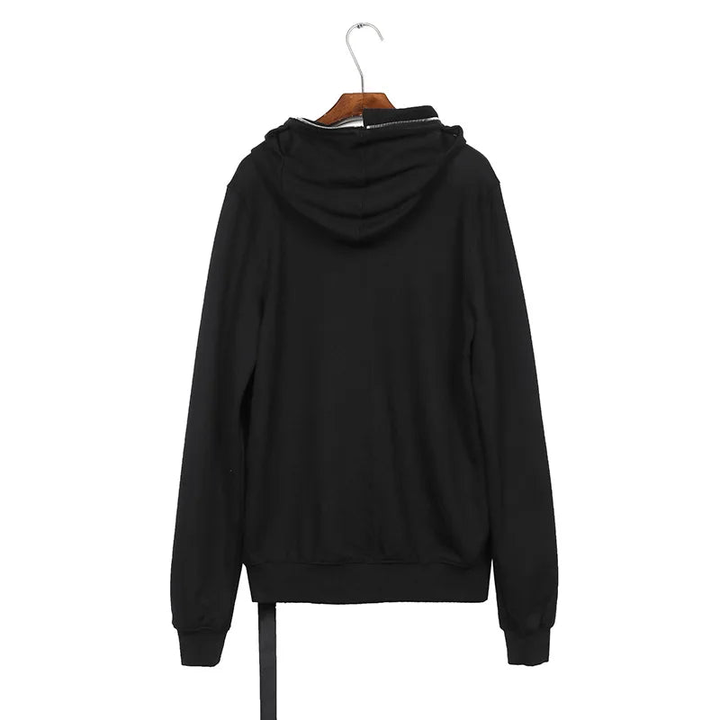 Black Four Graphic Zip Hoodie