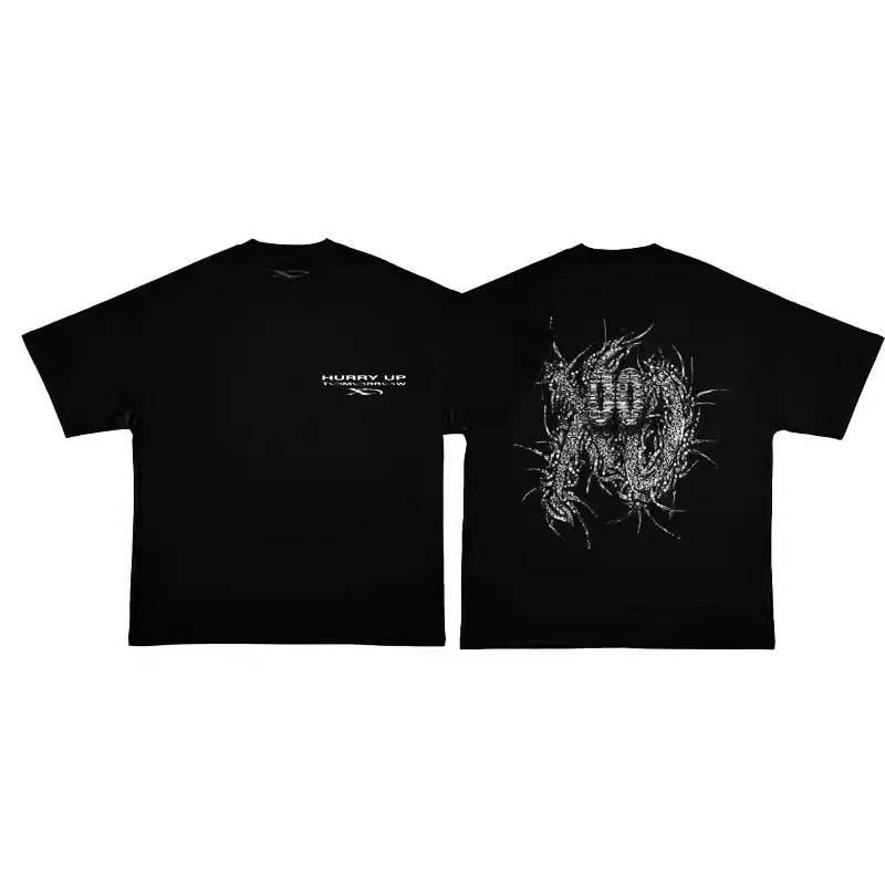Black Statement Abstract Symbol Graphic Tee