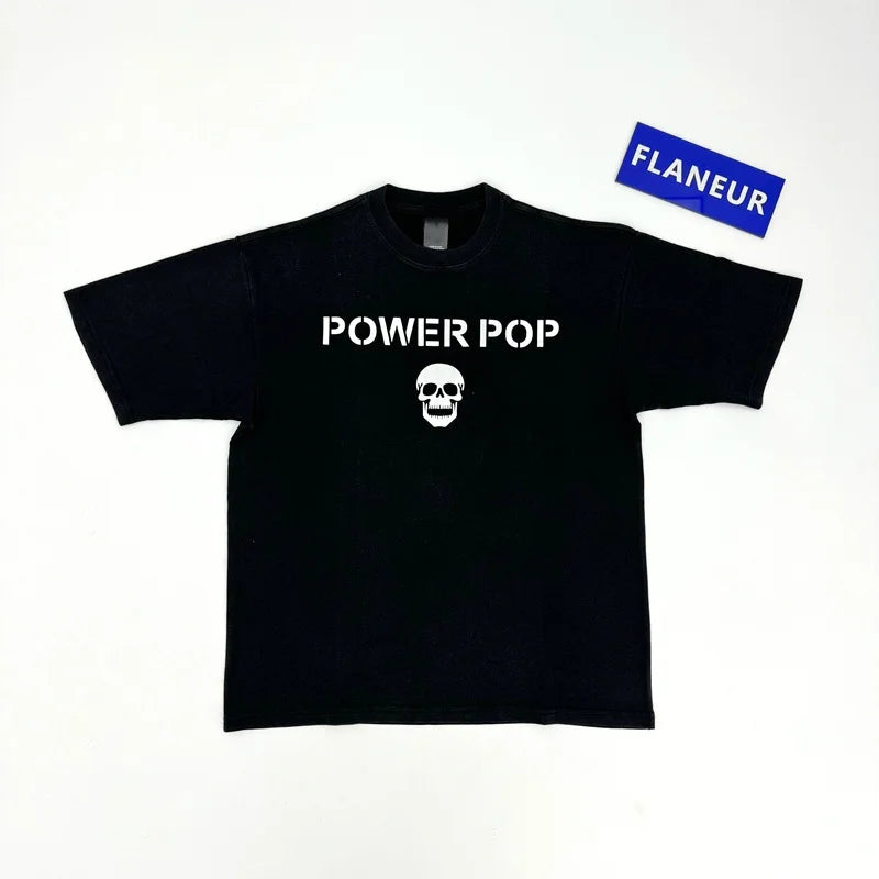 Black Skull Power Graphic Tee