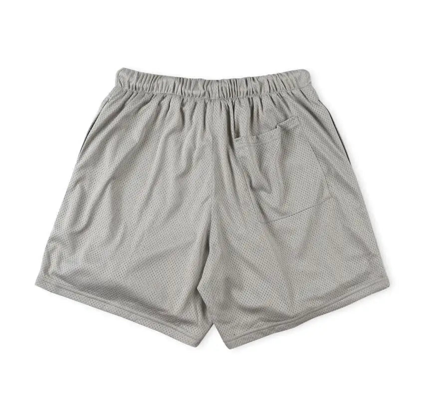 Black Mesh Graphic Shorts