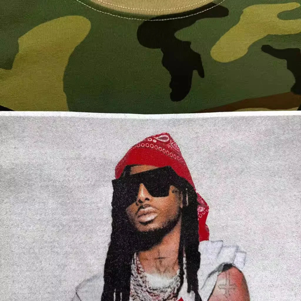 Charcoal Camo Poster Graphic Tee