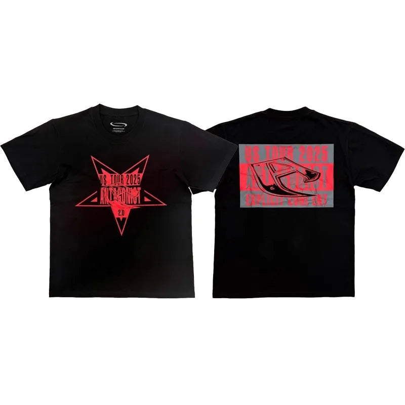 Red Bold Print Graphic Tee