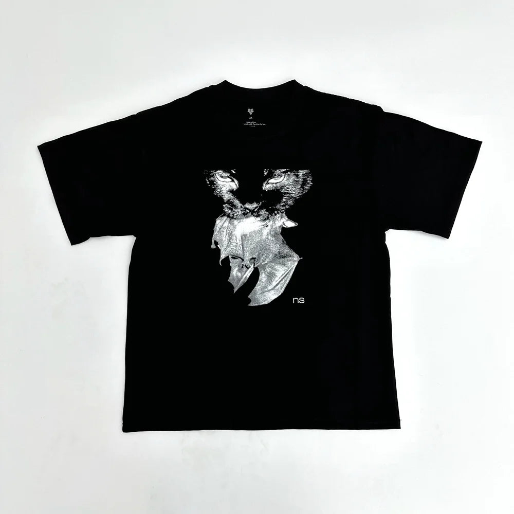 Black Statement Bold Motif Graphic Tee