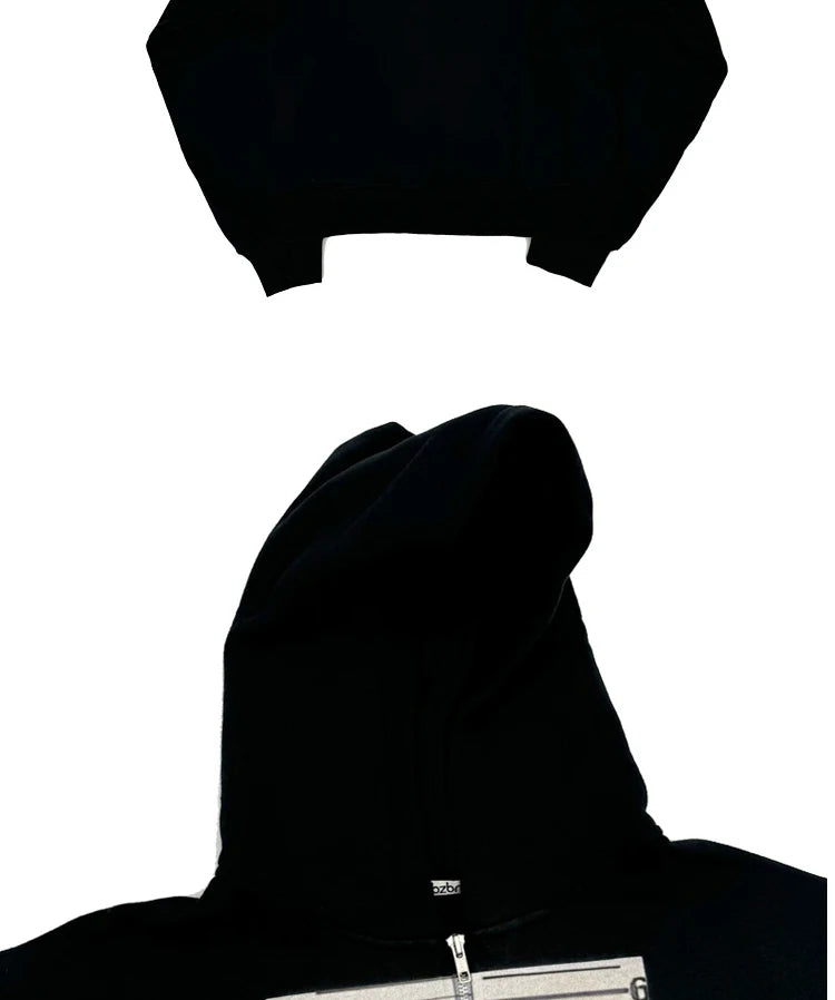 Black Vintage Graphic Hoodie