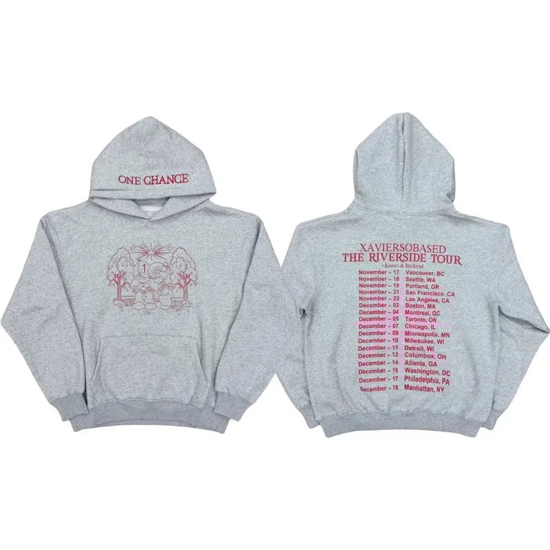 Light Blue World Xaviersobased Graphic Hoodie