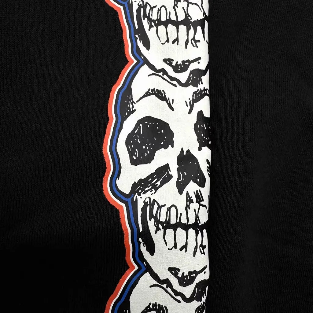 Black Skull Jumpout Graphic Hoodie