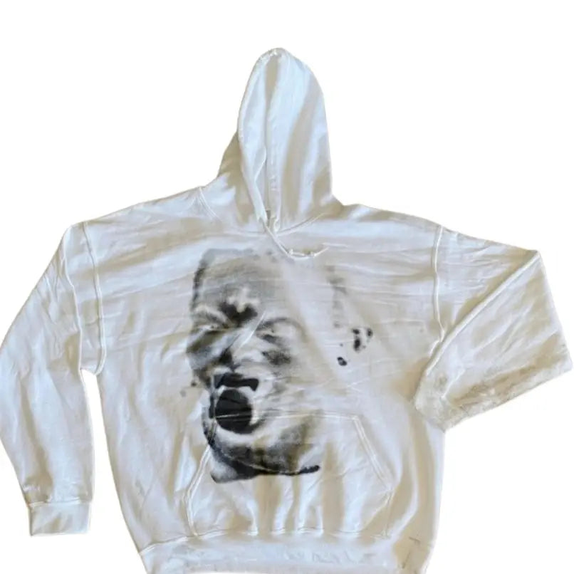 White Face Cat Graphic Hoodie