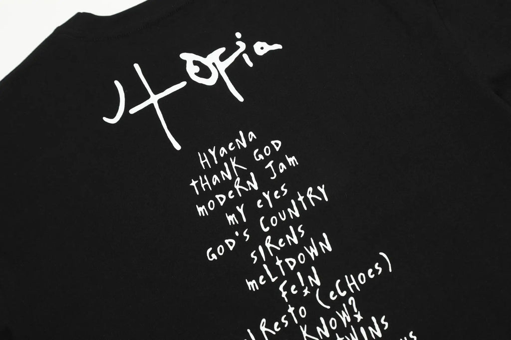 Black Statement Abstract Motif Graphic Tee