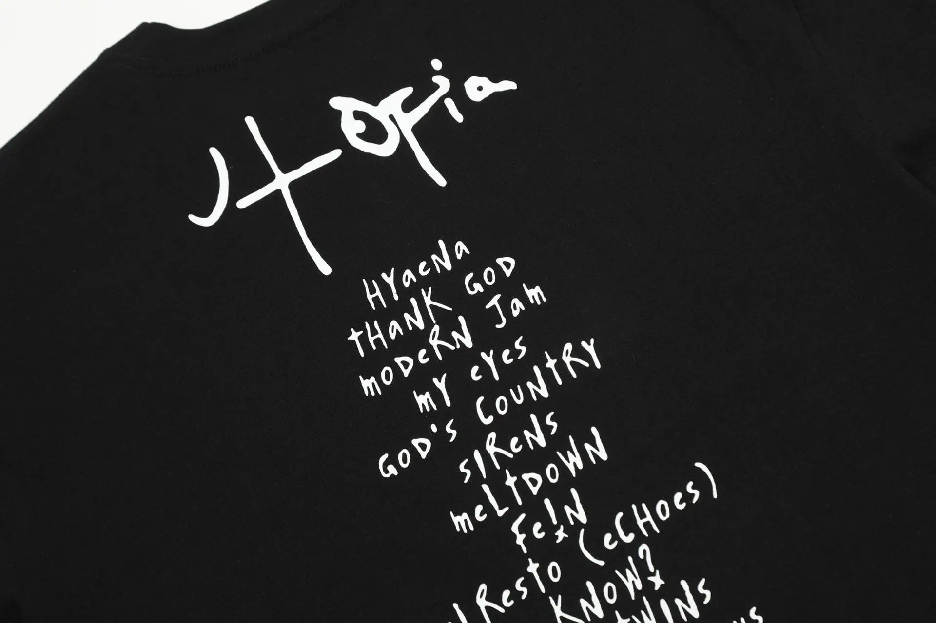 Black Statement Abstract Motif Graphic Tee