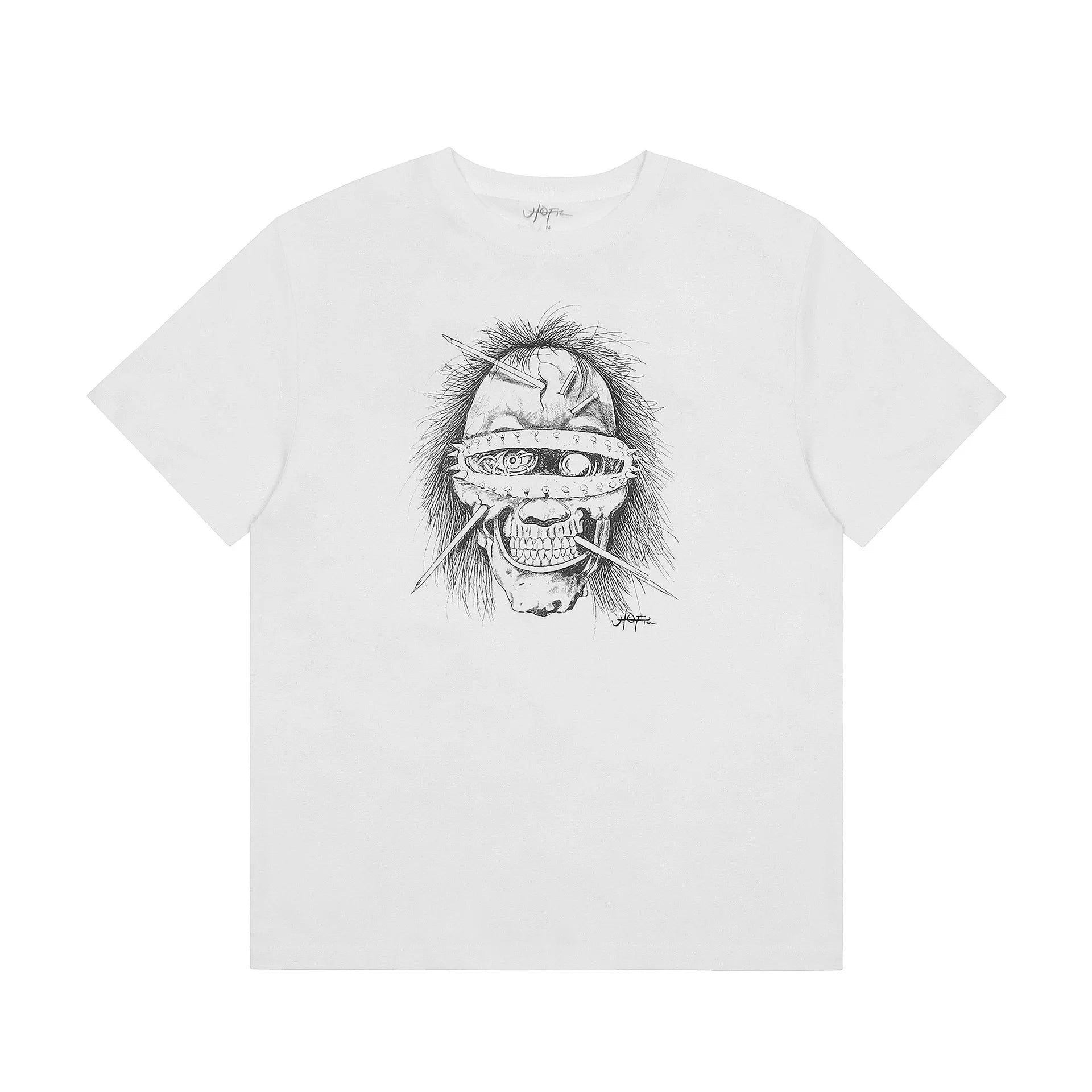 Beige Skull Graphic Tee