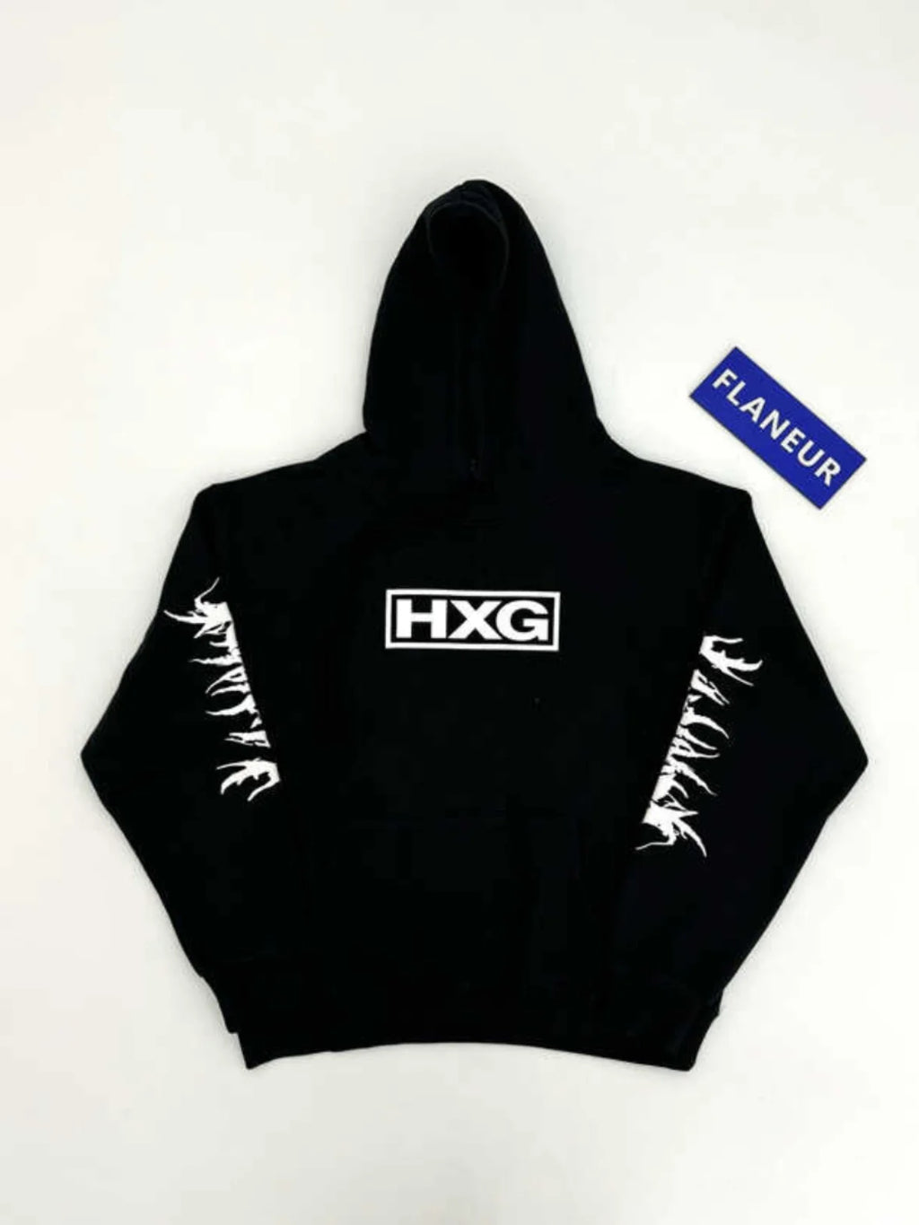 Black Distressed Graphic Hoodie