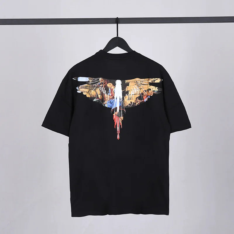 Black Wings Virgin Mary Graphic Tee