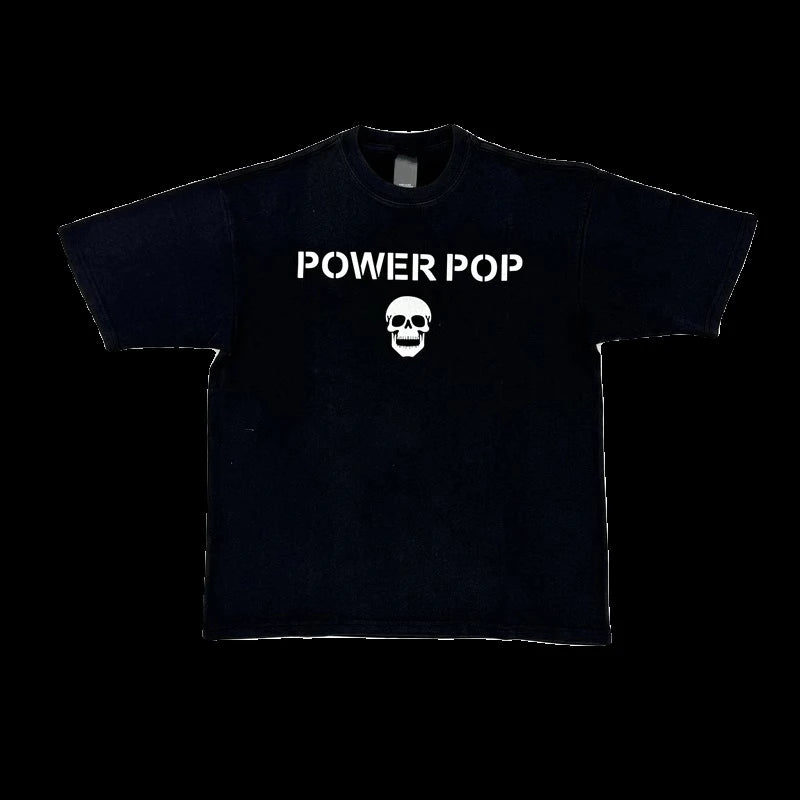 Black Skull Power Graphic Tee