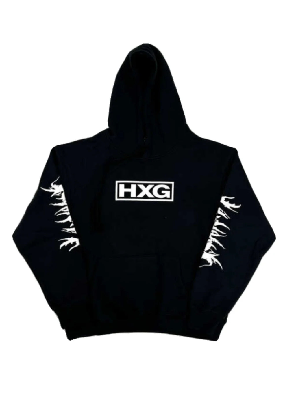 Black Distressed Graphic Hoodie