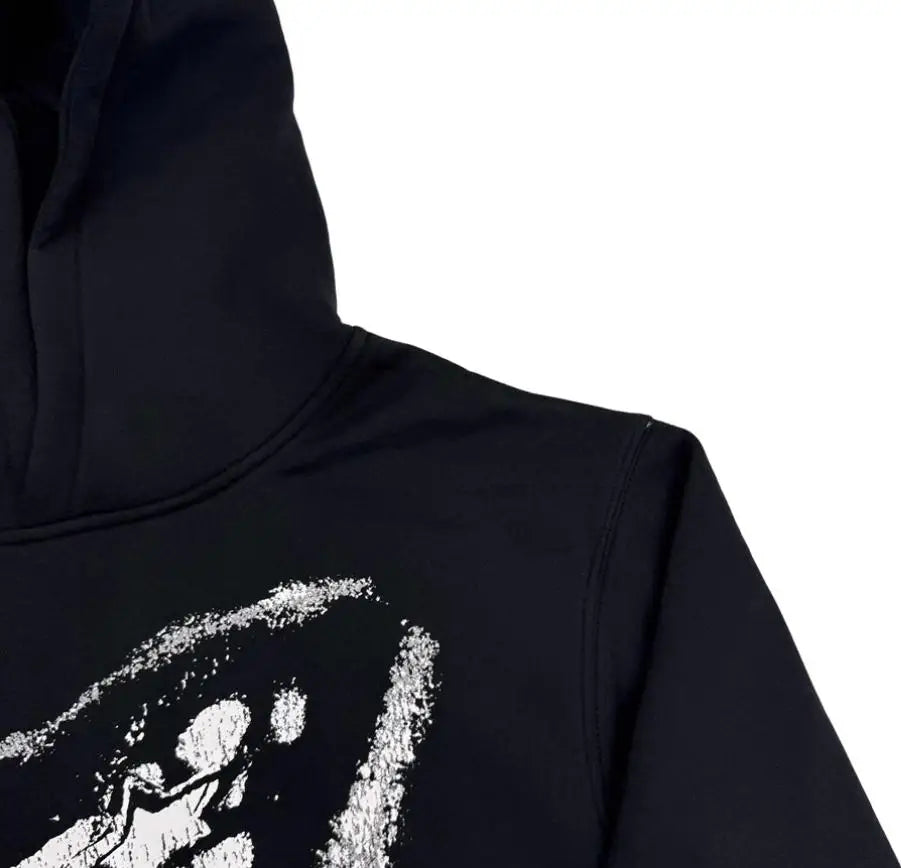 Black Alterego Pop Smile Graphic Hoodie