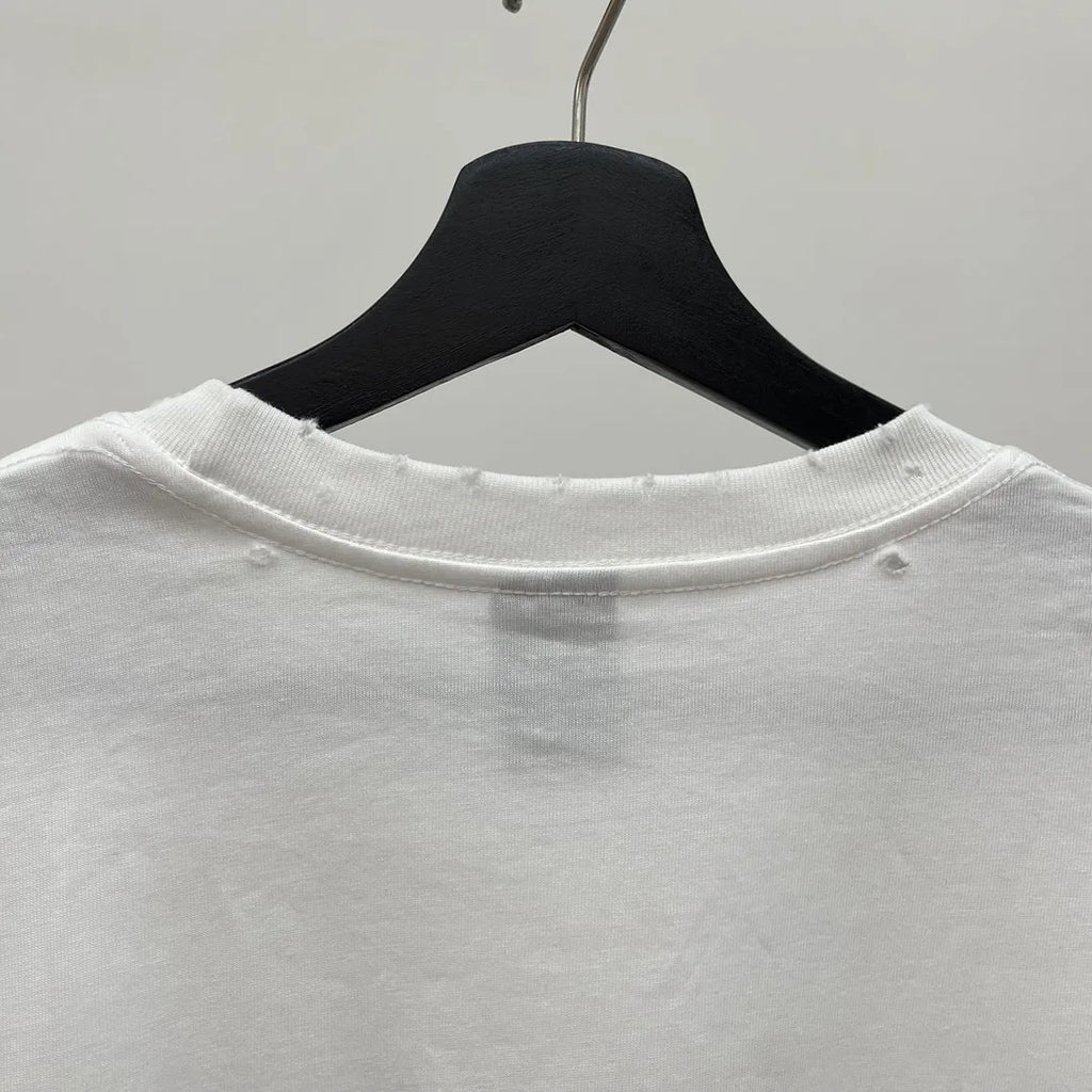 Beige Jesus Skull Graphic Tee