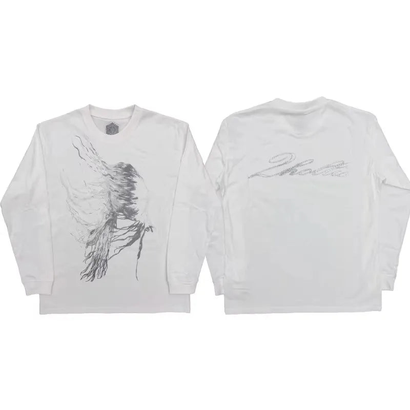 White Horse Sleeves Long-Sleeve Graphic Tee