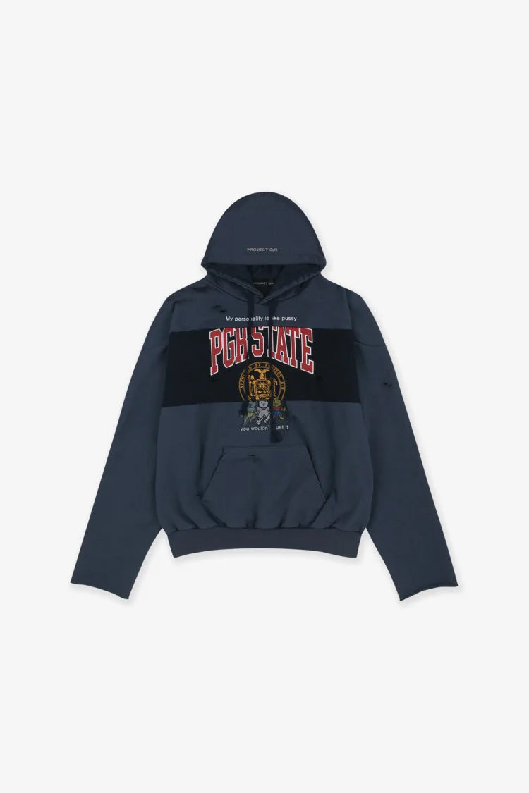 Beige Dirty Graphic Hoodie