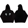 Black Double Skull Graphic Zip Hoodie