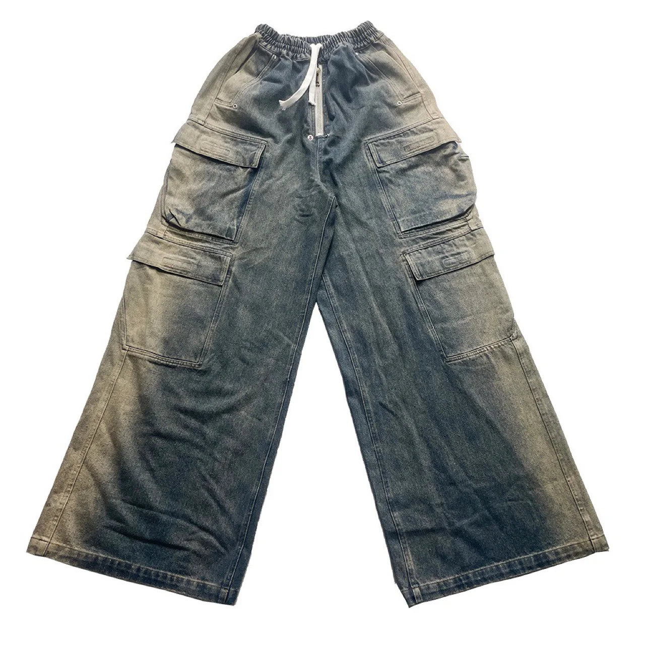 Charcoal Statement Straight-Leg Jeans