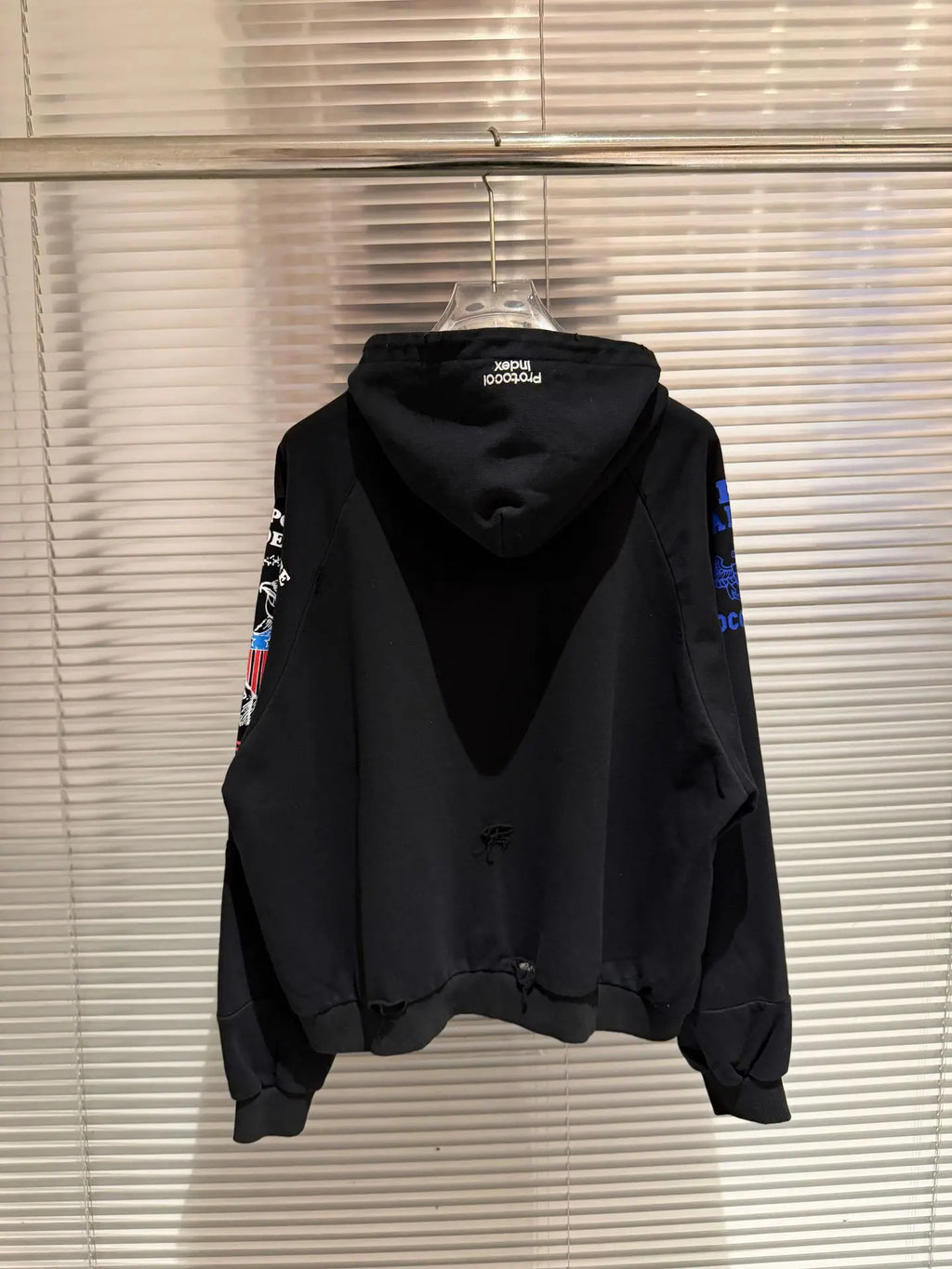 Black Bold Print Graphic Hoodie