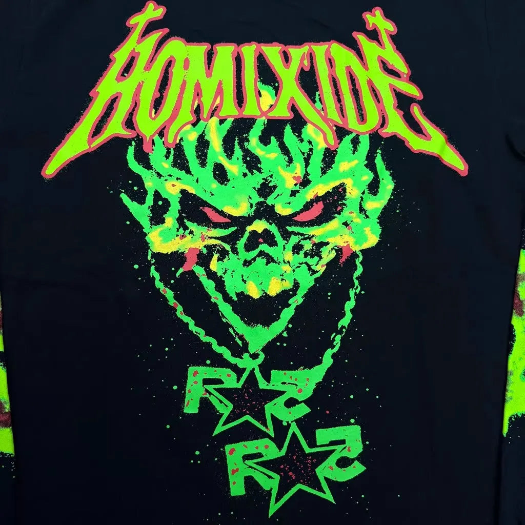 Black Homixde Bold Print Graphic Tee