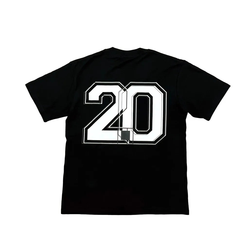 Black Statement Abstract Pattern Graphic Tee