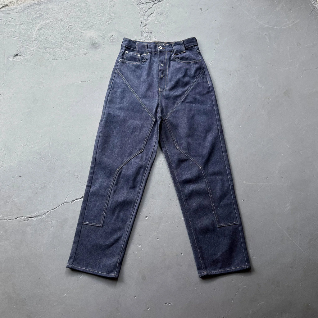 White Statement Straight-Leg Jeans