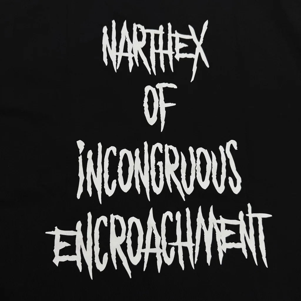 Black Narthex Incongruous Encroachment Graphic Tee