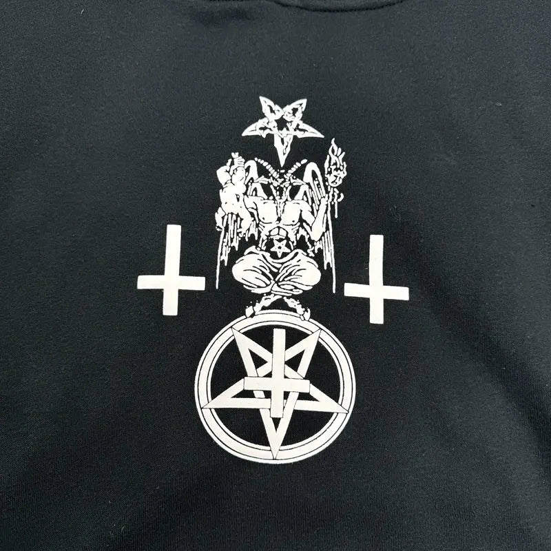 Black Skull Son Darkness Graphic Hoodie
